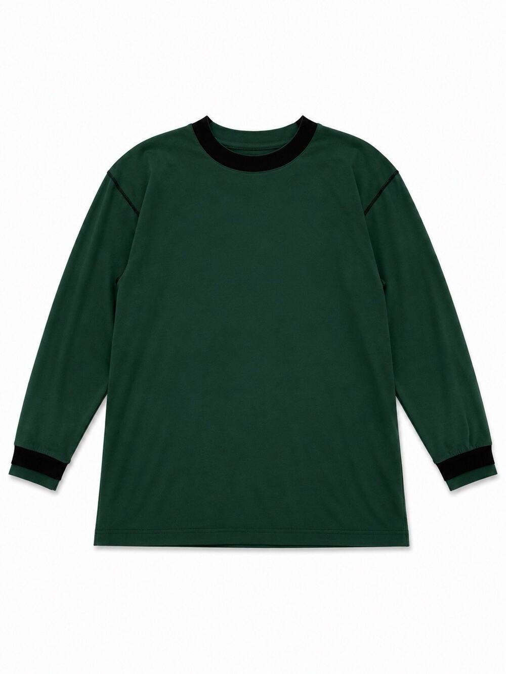 Vintage Mike & Me Women’s Large Green Black Long Sleeve Top Made in USA